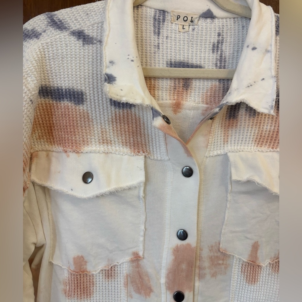 Pol Western Waffle Knit Patchwork Jacket - image 3